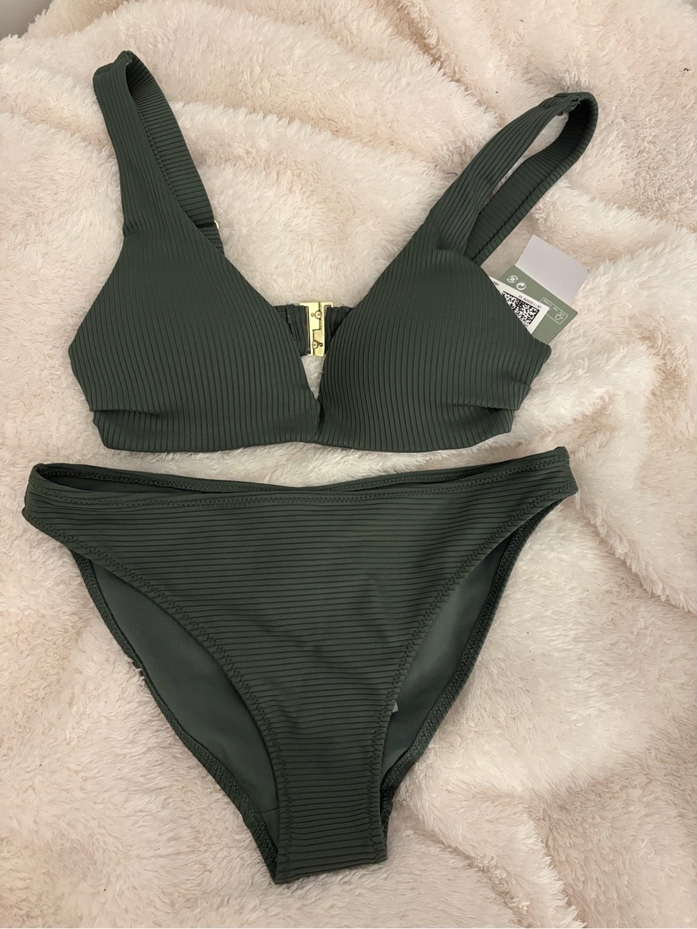 NWT H&M Green Bikini Set Size 2